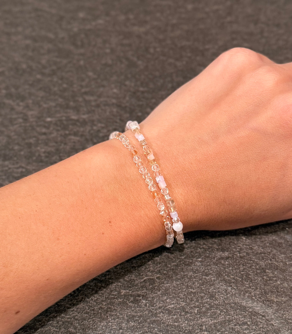 pink/orange sea glass