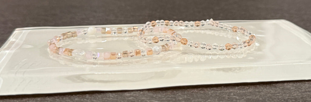 pink/orange sea glass