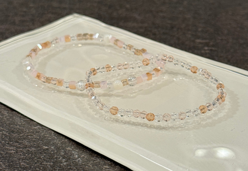 pink/orange sea glass